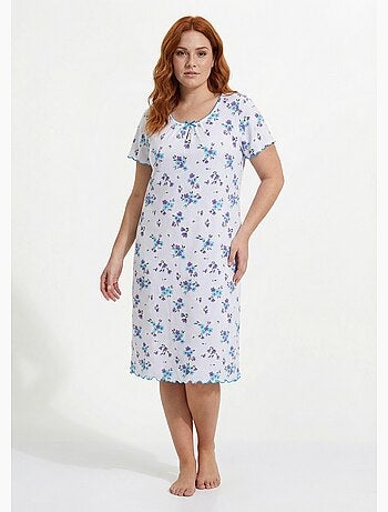 Chemise de nuit coton manches courtes - Afibel