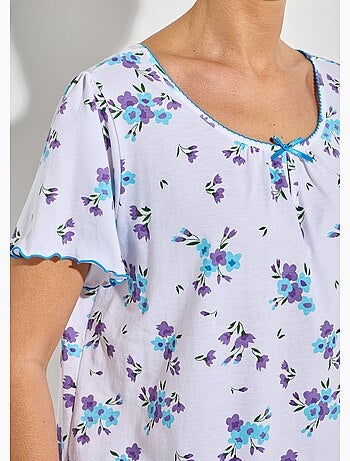 Chemise de nuit coton manches courtes - Afibel