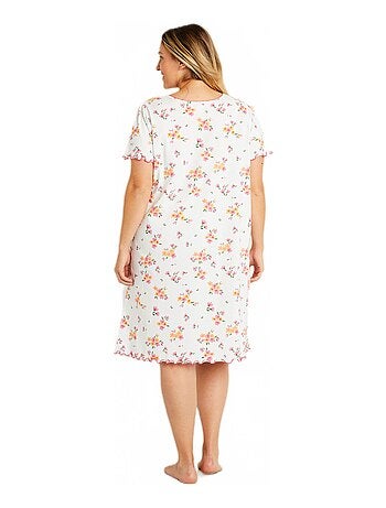 Chemise de nuit coton manches courtes