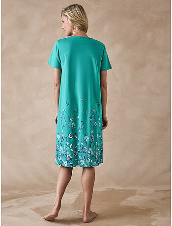 Chemise de nuit coton manches courtes