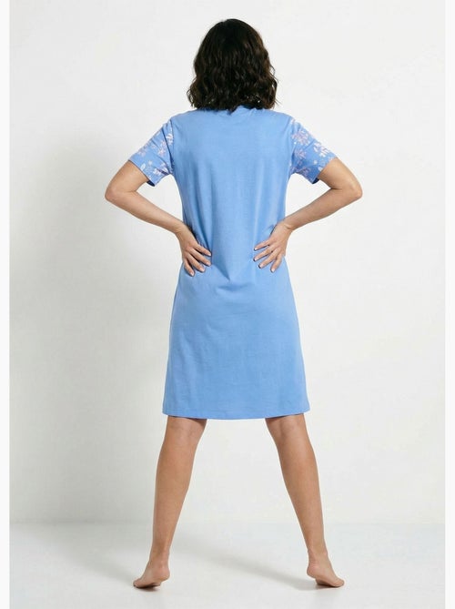 Chemise de nuit courte col tunisien coton - Afibel - Kiabi Chemise de nuit courte col tunisien coton - Afibel - Kiabi