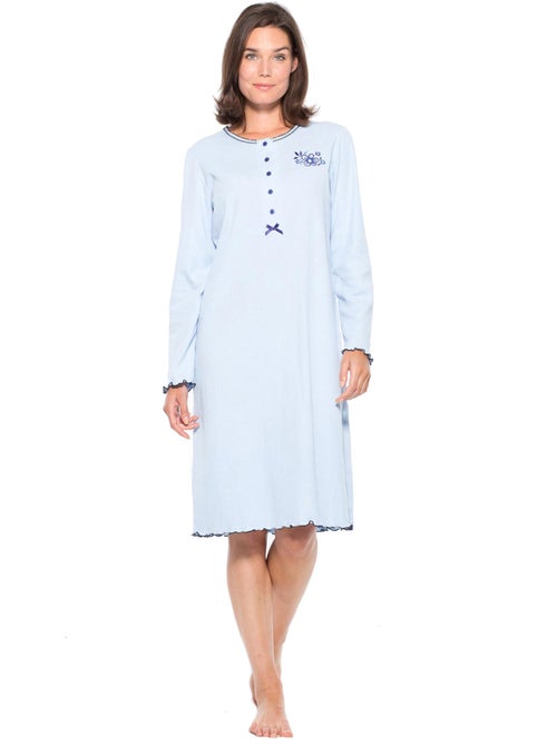 Chemise de nuit courte coton - DAXON - Kiabi