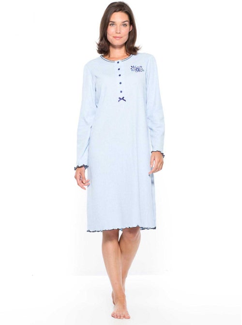 Chemise de nuit courte coton - DAXON - Kiabi