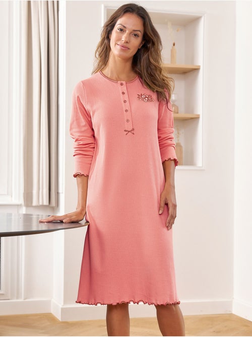 Chemise de nuit courte coton - DAXON - Kiabi