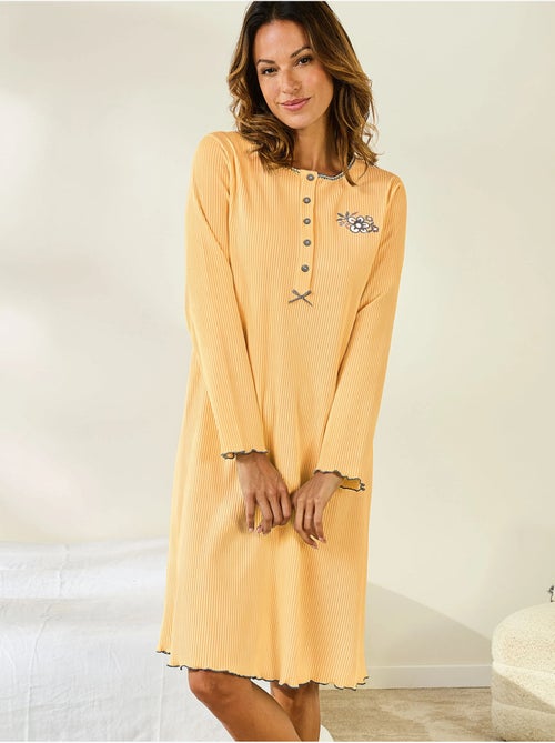 Chemise de nuit courte coton - daxon - Kiabi Chemise de nuit courte coton - daxon - Kiabi