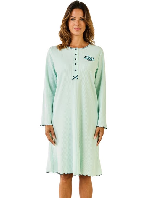 Chemise de nuit courte coton - DAXON - Kiabi Chemise de nuit courte coton - DAXON - Kiabi