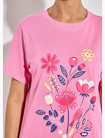 Chemise de nuit courte coton motif - lot de 2 - Afibel