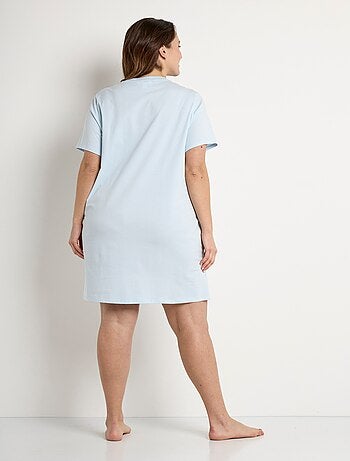 Chemise de nuit courte coton motif - lot de 2