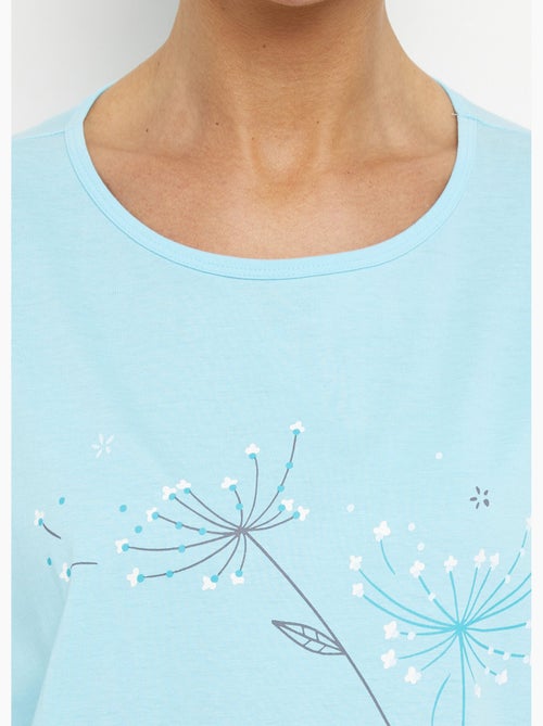 Chemise de nuit courte coton uni - lot de 2 - Afibel - Kiabi