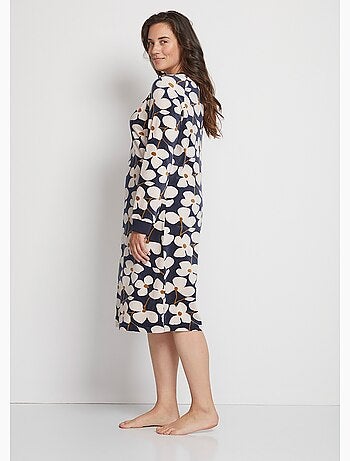 Chemise de nuit courte manches longues