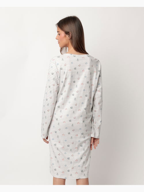 Chemise de nuit de maternité à manches longues et boutonnée Alice pour femme Disney - Kiabi