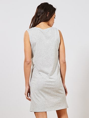 Chemise de nuit de maternité en coton biologique - Kiabi