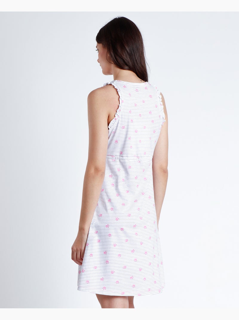 Chemise de nuit de maternité sans manches Dalmatien pour femme Disney Blanc - Kiabi