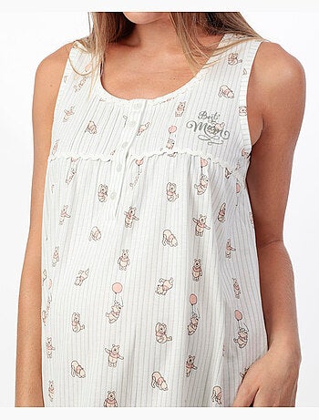 Chemise de nuit de maternité sans manches Winnie Disney pour femme