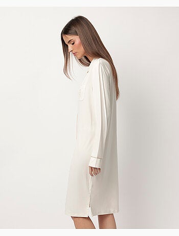 Chemise de nuit de nuit douce à manches longues et dos ouvert pour femme ADMAS CLASSIC