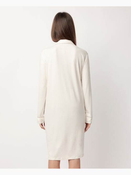 Chemise de nuit de nuit douce à manches longues et dos ouvert pour femme ADMAS CLASSIC - Kiabi