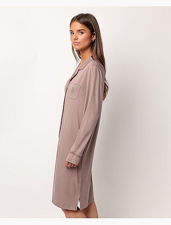 Chemise de nuit de nuit douce à manches longues et dos ouvert pour femme ADMAS CLASSIC