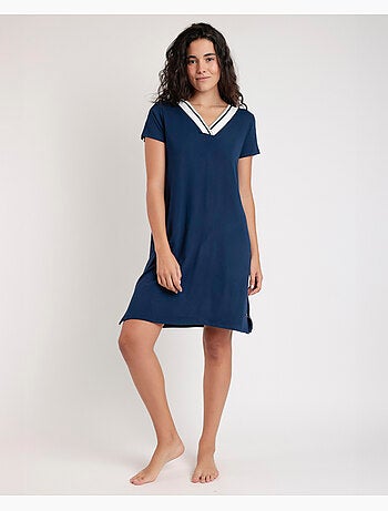 Chemise de nuit de voyage à manches courtes pour femme ADMAS