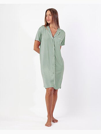 Chemise de nuit d'été classique à manches courtes pour femme ADMAS CLASSIC