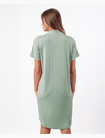 Chemise de nuit d'été classique à manches courtes pour femme ADMAS CLASSIC