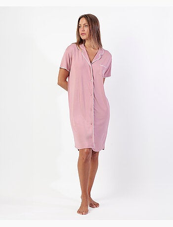 Chemise de nuit d'été classique à manches courtes pour femme ADMAS CLASSIC