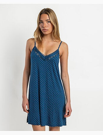 Chemise de nuit en dentelle à pois ADMAS CLASSIC pour femme