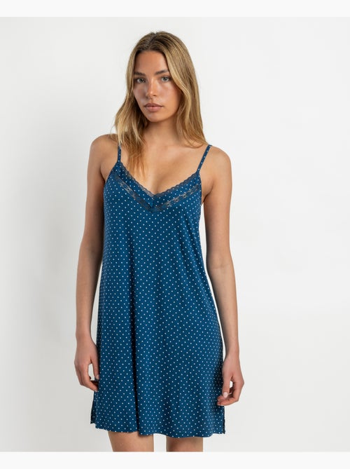 Chemise de nuit en dentelle à pois ADMAS CLASSIC pour femme - Kiabi Chemise de nuit en dentelle à pois ADMAS CLASSIC pour femme - Kiabi