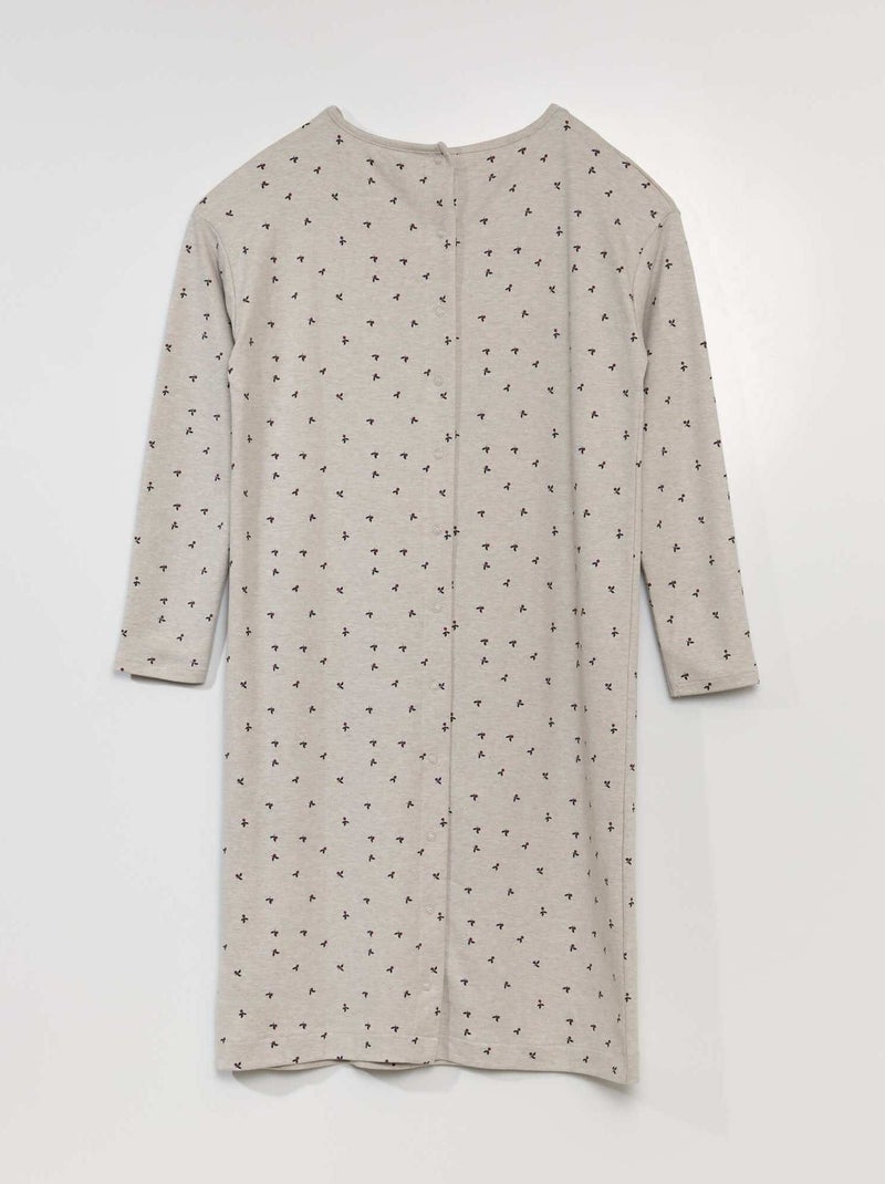 Chemise de nuit en jersey - collection facile à enfiler Beige - Kiabi