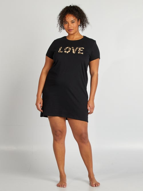 Chemise de nuit en jersey - Kiabi