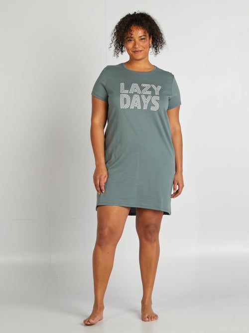 Chemise de nuit en jersey - Kiabi