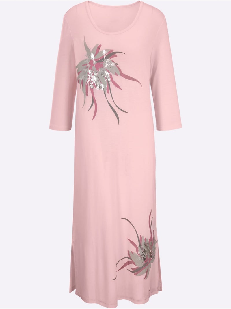 Chemise De Nuit En Lyocell Jersey Fin - Taille Standard - Witt Rose clair - Kiabi