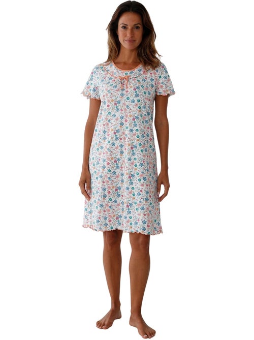 Chemise de nuit en maille coton - DAXON - Kiabi