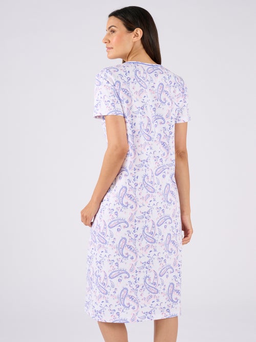 Chemise de nuit en maille jersey pur coton - Damart - Kiabi