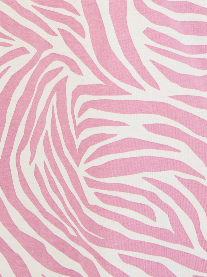 Chemise de nuit en maille jersey pur coton - Damart Rose - Kiabi