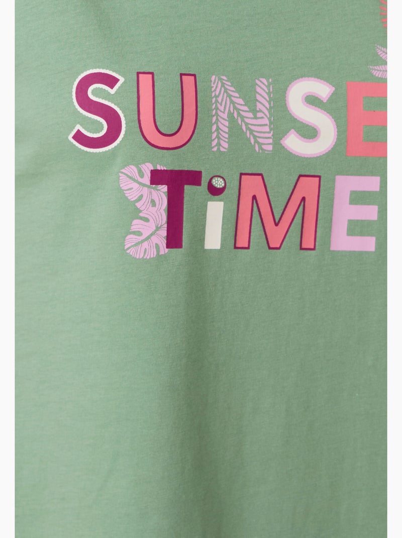 Chemise de nuit en pur coton - damart Rose pastel - Kiabi