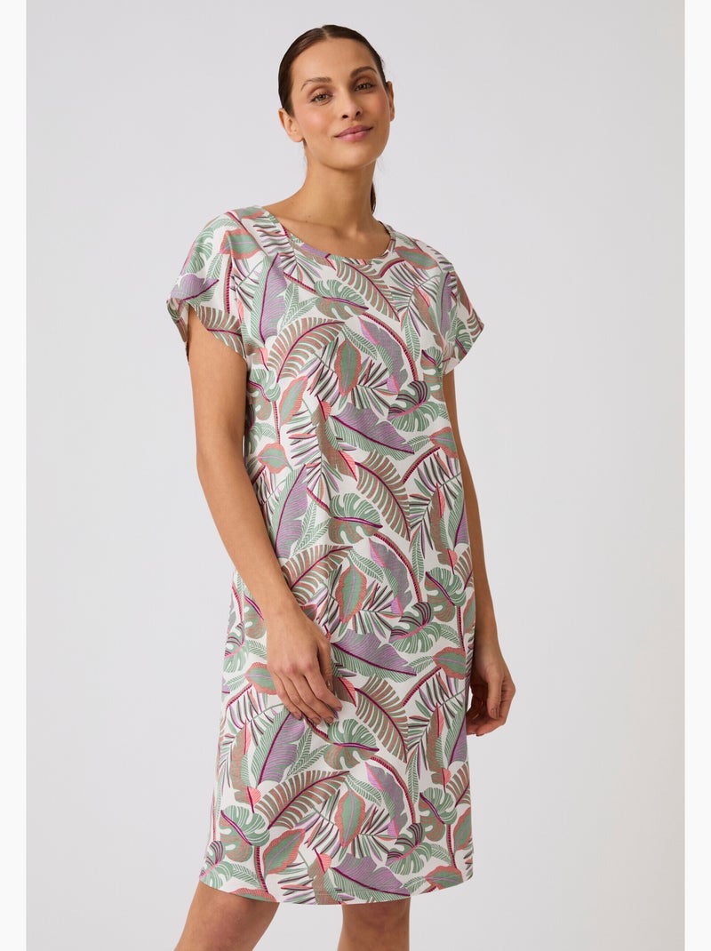 Chemise de nuit en pur coton - Damart Rouge - Kiabi