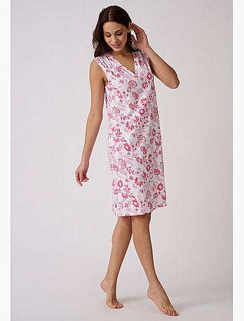 Chemise de nuit en pur coton peigné - Damart