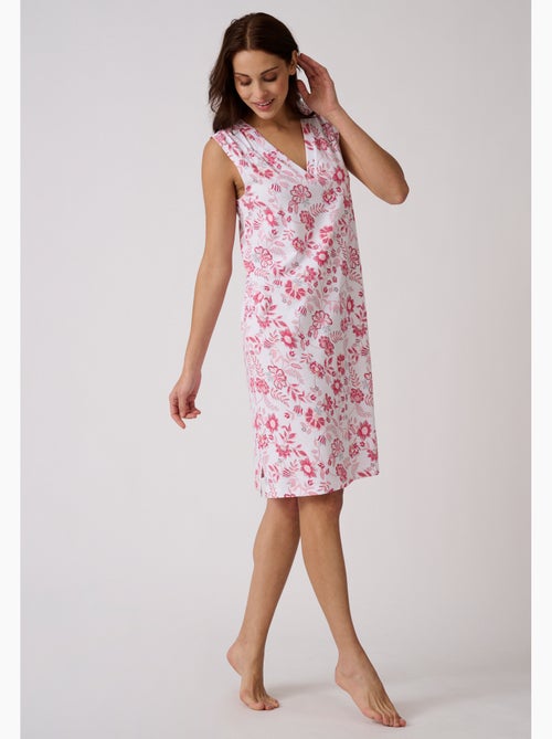 Chemise de nuit en pur coton peigné - Damart - Kiabi Chemise de nuit en pur coton peigné - Damart - Kiabi