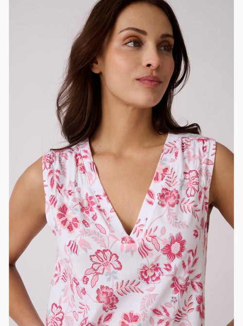 Chemise de nuit en pur coton peigné - Damart - Kiabi Chemise de nuit en pur coton peigné - Damart - Kiabi