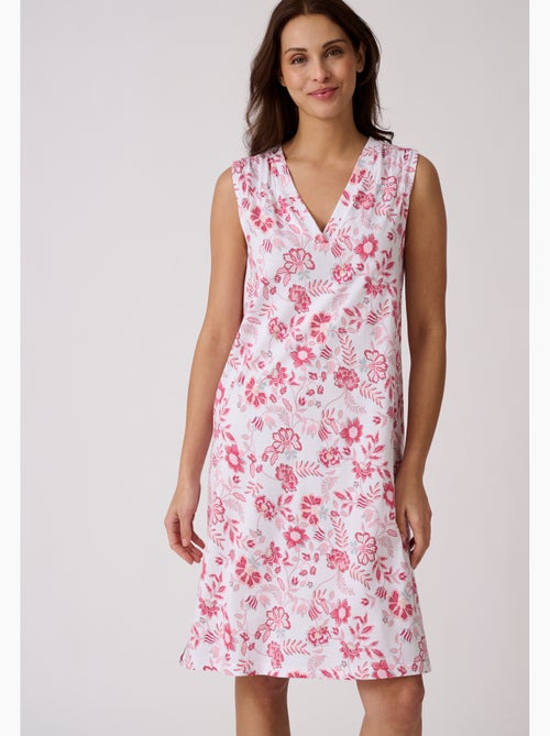 Chemise de nuit en pur coton peigné - Damart - Kiabi Chemise de nuit en pur coton peigné - Damart - Kiabi