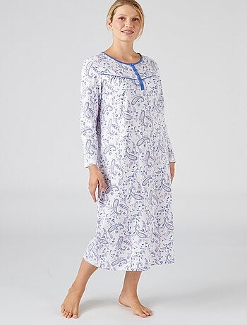 Chemise de nuit en pur coton peigné - Damart