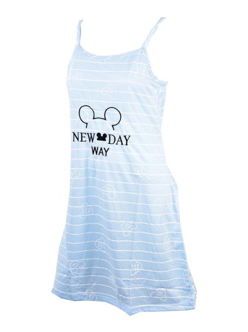 Chemise de Nuit Fantaisie HUMORISTIQUE Bleu - Kiabi