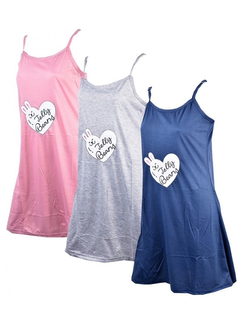 Chemise de Nuit Fantaisie HUMORISTIQUE Bleu marine - Kiabi