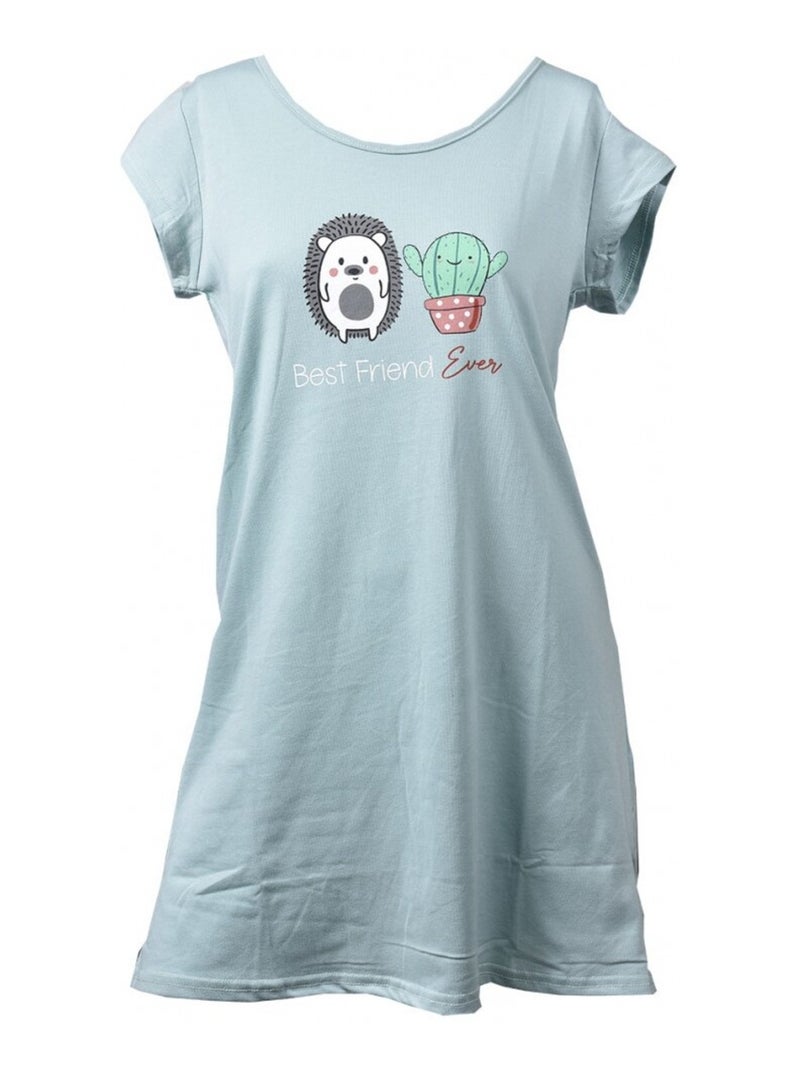 Chemise de nuit femme LITTLE UNICORNE LINE Vert - Kiabi
