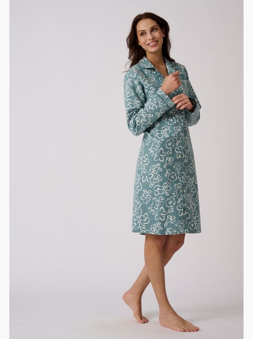 Chemise de nuit flanelle pur coton - Damart - Kiabi