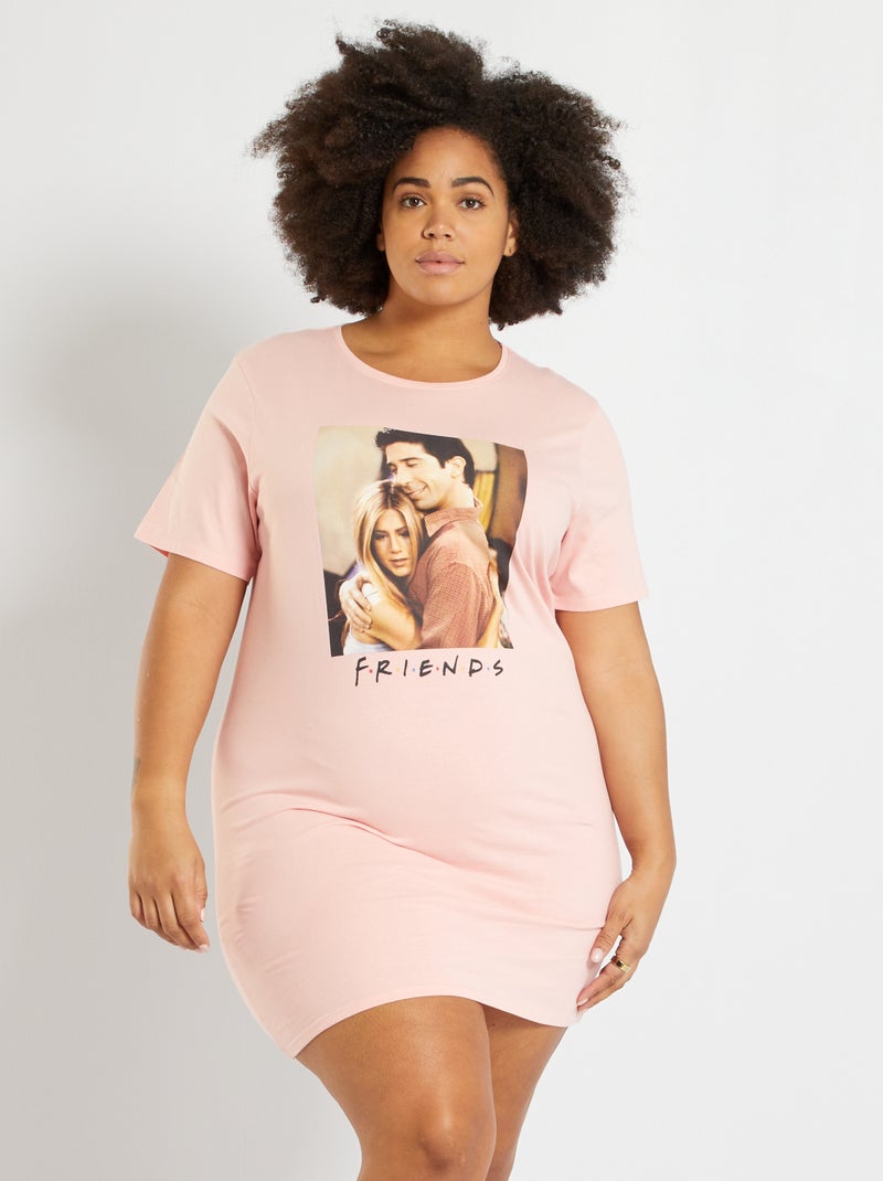 Chemise de nuit 'Friends' rose - Kiabi