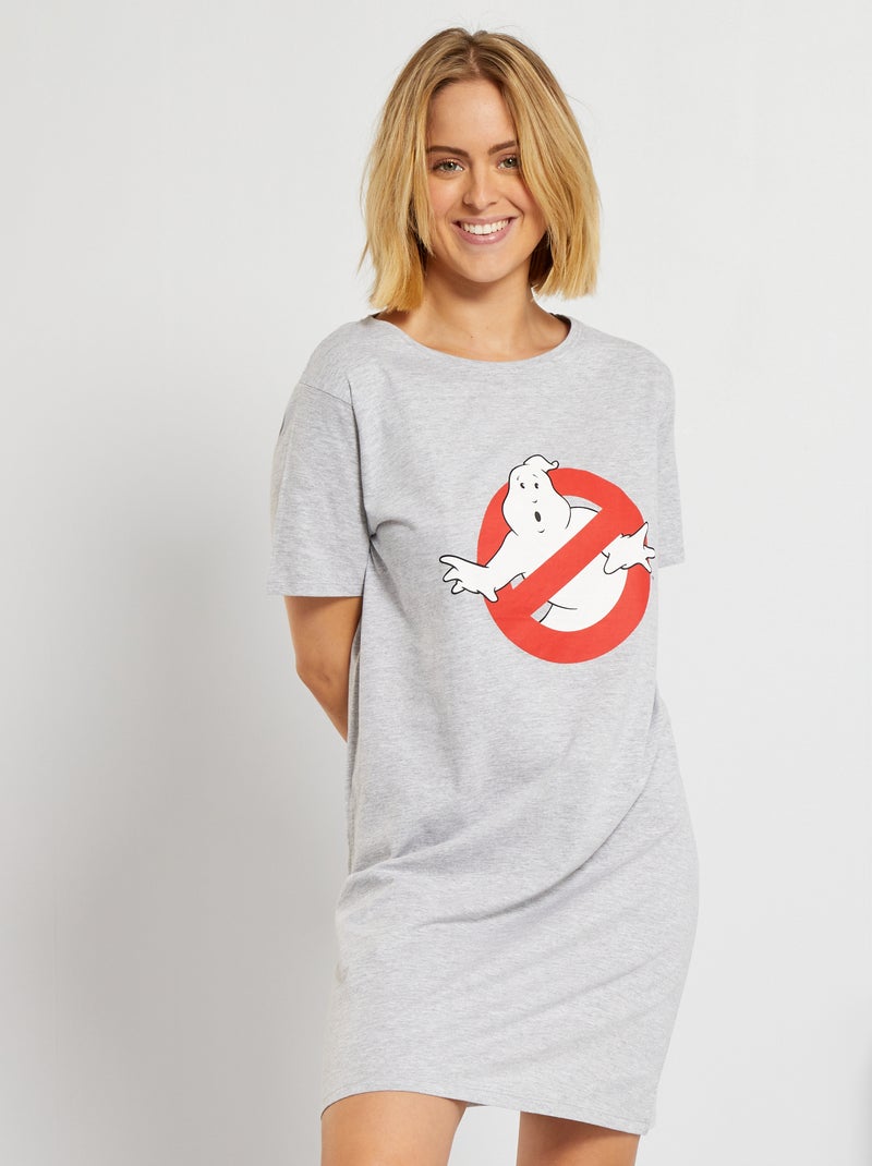 Chemise de nuit 'Ghostbusters' gris chiné - Kiabi