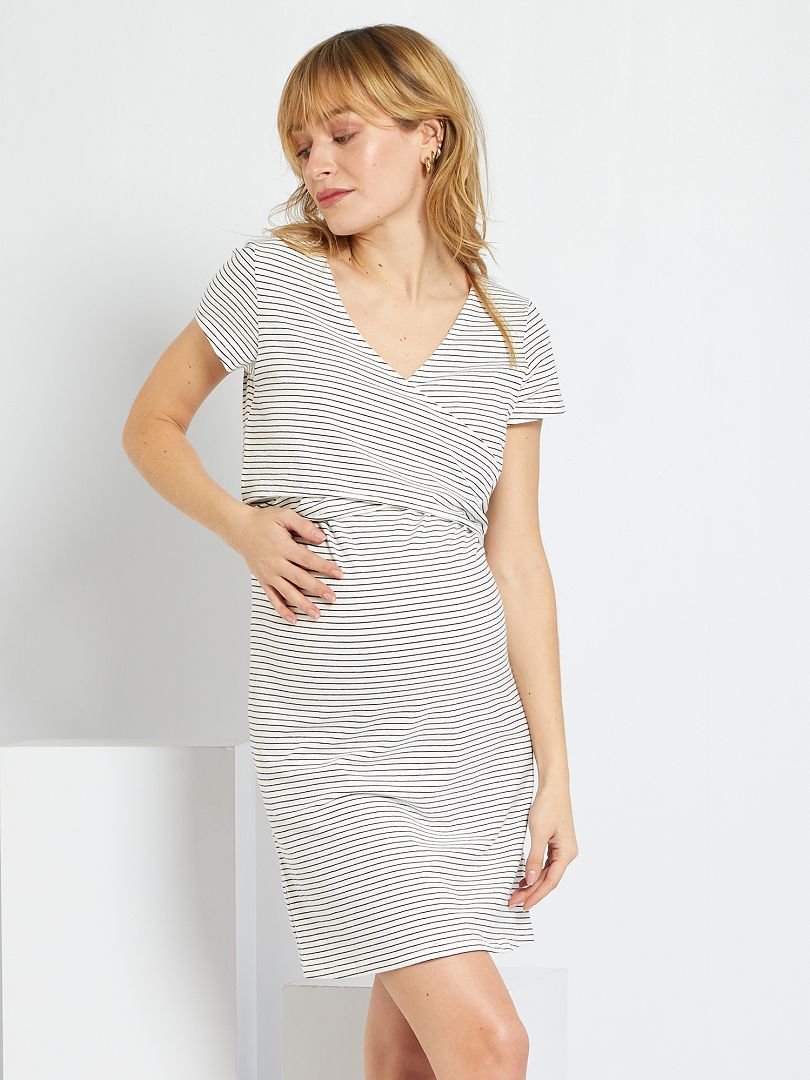 pyjama allaitement maternité vêtements grossesse ete coton robe pour femme  enceinte chemise de nuit maternité robe