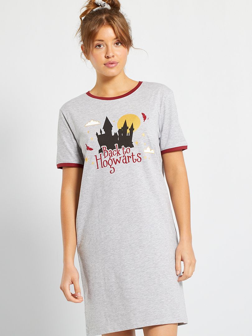 Chemise de nuit 'Harry Potter' gris chiné - Kiabi