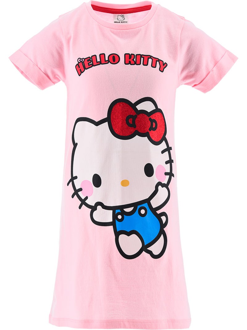 Chemise de Nuit Hello Kitty   | Licence Officielle Rose - Kiabi